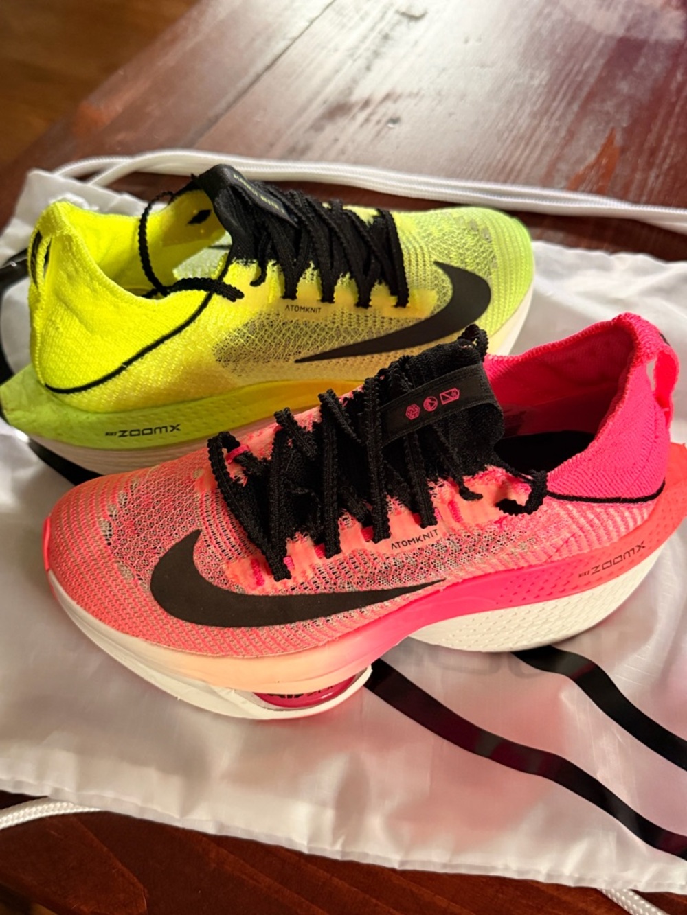 Nike Running Shoes - Neon Yellow & Hot Pink Knit Trainers